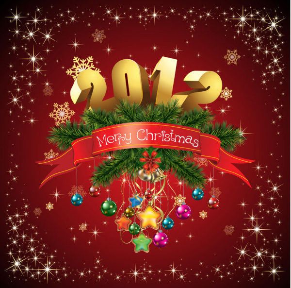 Mery-Christmas-2012-vector-design